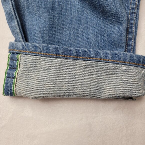 The West Is Dead Selvedge Men's Button Fly Straight Leg Blue Denim Jeans Size 38 - Picture 11 of 13